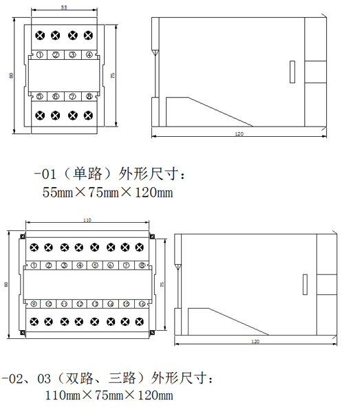 NKB-20S 塑壳型交流电流变送器(图1)