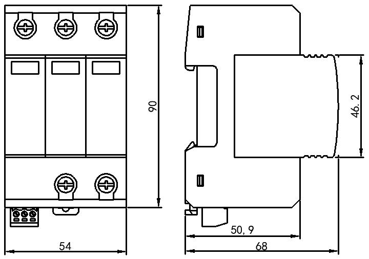 NKP-40R/F750/3P 风电电源防雷器(图2)